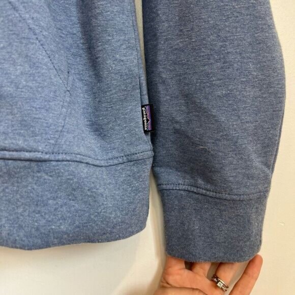 Vintage Y2K Patagonia Men’s Large Blue Full Zip Hoodie Hooded Jacket Sweater - Picture 4 of 9